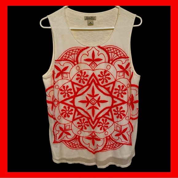 Mesh Tank Embroidered Mandala - Picture 1 of 7